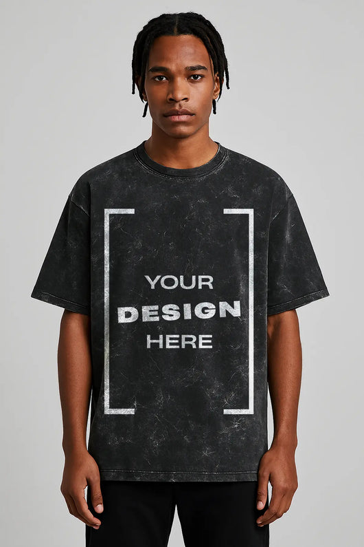 UNISEX ACID WASH OVERSIZED TEE