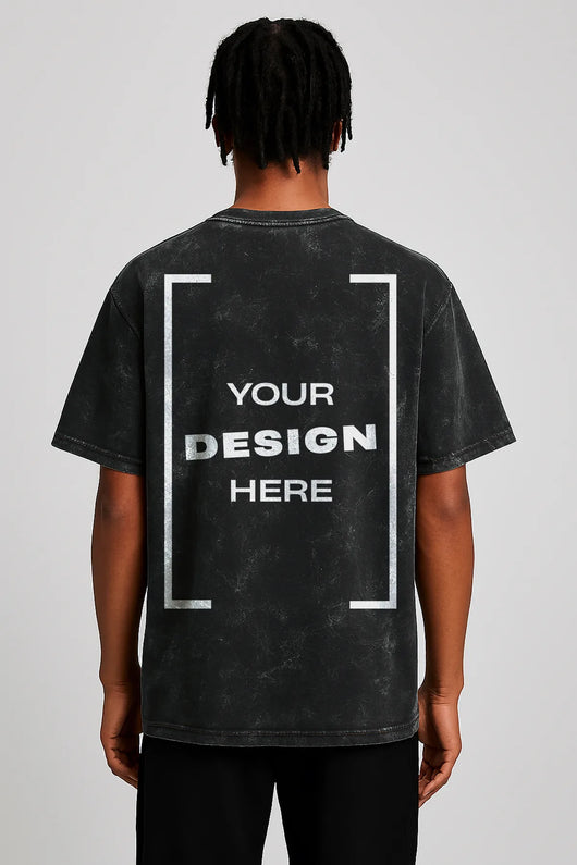 UNISEX ACID WASH OVERSIZED TEE
