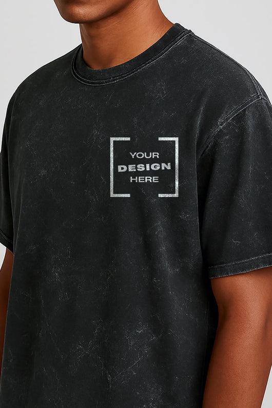 UNISEX ACID WASH OVERSIZED TEE