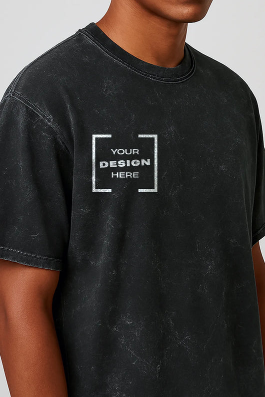 UNISEX ACID WASH OVERSIZED TEE