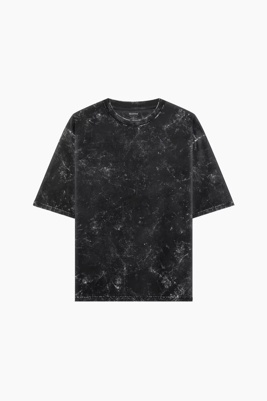 UNISEX ACID WASH OVERSIZED TEE