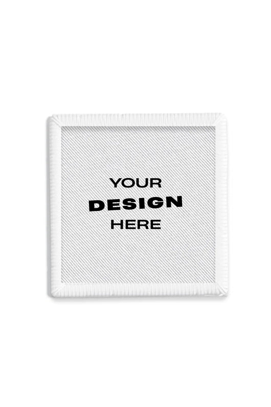 WHITE EMBROIDERED PATCH